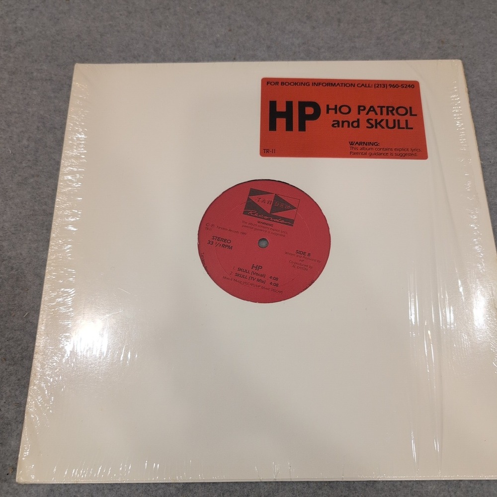 HP Ho Patrol and Skull 12" Vinyl Single Tandem Records 1989 TR-11 Hip Hop VG+ - Picture 3 of 6